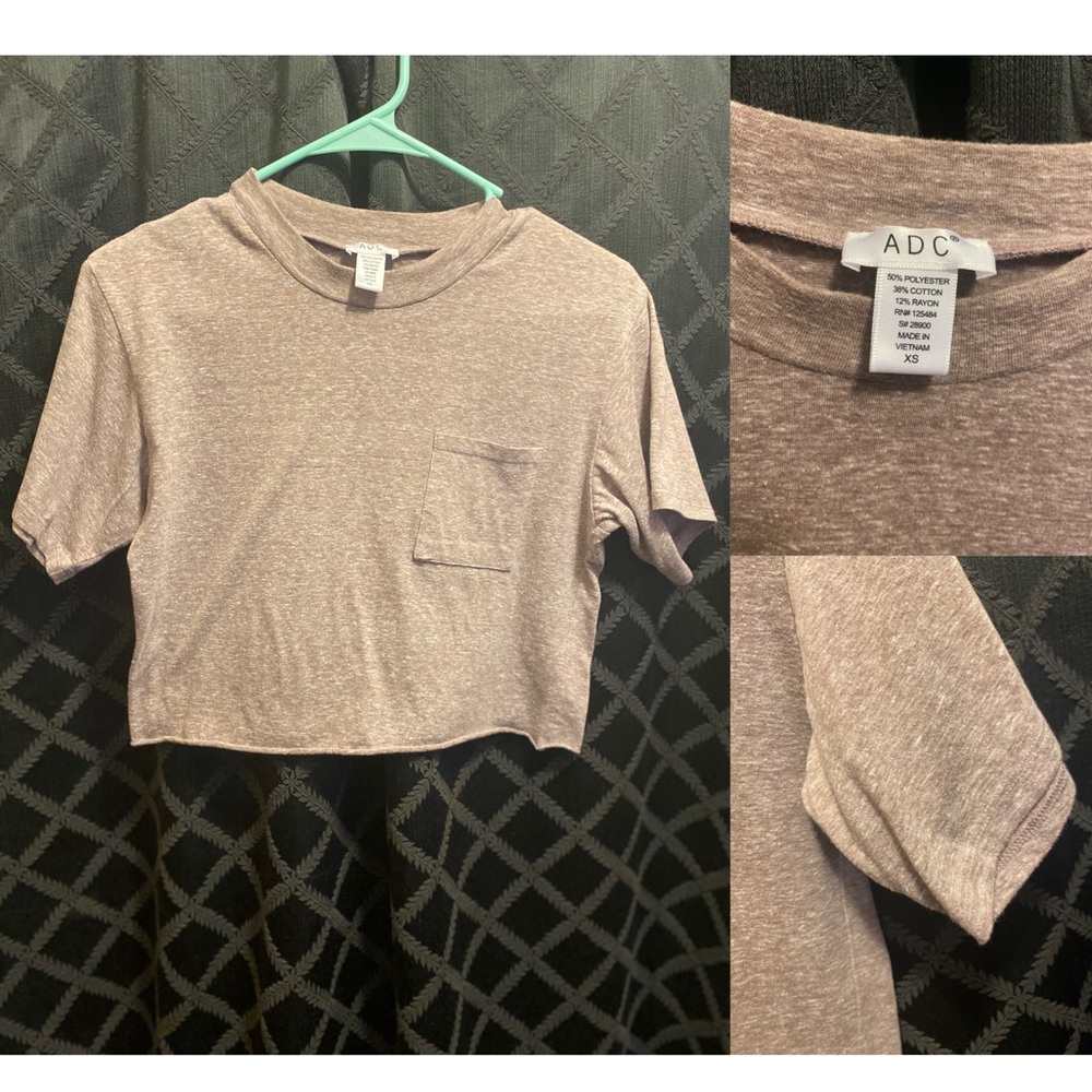 ADC Cropped Light Purple Short Sleeve// size XS